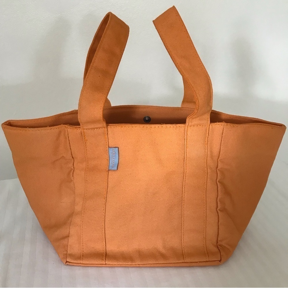 L’OCCITANE Orange Embroidered Canvas Mini Tote Bag Retired - Picture 3 of 17